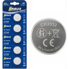 Orbus Premium CR2032 3V Lityum Buton Pil - 4 Paket (20 Pil)