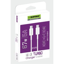Soffany SY-270 67W Type-C To Type-C Turbo USB Data Kablosu