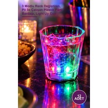 Yenilig 12 Adet LED Işıklı Eğlence Bardağı – 3 Modlu Renk Değiştiren, Pil Ile Çalışan Plastik Parti Bardağı, Light Up Cup