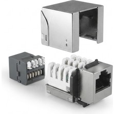 Leviton CAT6PLUS Cat6 Shielded Ekranlı Snap-In Keystone Jack Lsa Tip - SIYAH(5ADET)