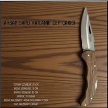 Argeus Uyguna-Yakala Ahşap Saplı Katlanır Cep ÇAKISI-CAK.657