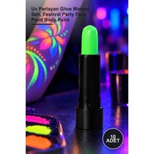 Yenilig 10 Adet Glowpaint Neon Vücut ve Yüz Boyası – Uv Parlayan Glow Makyaj Seti, Festival Party Face Paint Body Paint