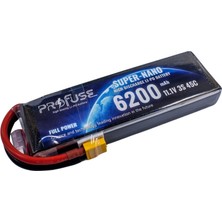 Profuse 3s 11.1V Lipo (Li-Po) Lityum Polimer Batarya - 6200MAH, 45C