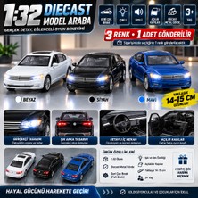 Trust Store Volkswagen Passat B8 1:32 Diecast Metal Model Araba Işıklı Sesli Çek Bırak 1 Adet