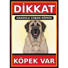 Ti Play Anadolu Çoban Köpeği Dikkat Köpek Var Levhası 35X50 cm Uv Baskılı Pvc Uyarı Tabelası