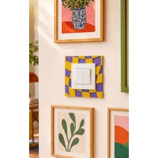To Design Lab Dama Desenli 8,5x8,5 cm Priz Süsü - Ölçünüzü Kontrol Ediniz.