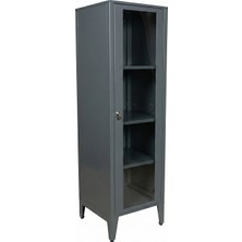 Alfafonet Alfahome Ziglat 1550 Serisi Cam Kapaklı Büyük Boy Kilitli Metal Dolap