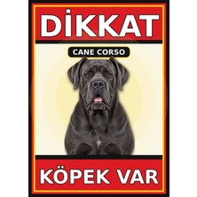 Ti Play Cane Corso Dikkat Köpek Var Levhası 21X30 cm Uv Baskılı Pvc Uyarı Tabelası