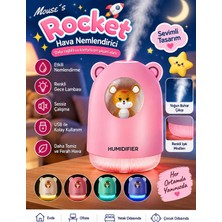 Azurtech Mouse’s Rocket Hava Nemlendirici Buhar Makinesi Renkli Gece Lambalı USB Mini Nemlendirici
