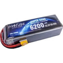 Profuse 6s 22.2V Lipo (Li-Po) Lityum Polimer Batarya - 6200MAH, 45C