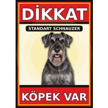 Ti Play Standart Schnauzer Dikkat Köpek Var Levhası 21X30 cm Uv Baskılı Pvc Uyarı Tabelası