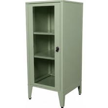 Alfafonet Alfahome Ziglat 1110 Serisi  Cam Kapaklı Orta Boy Kilitli Metal Dolap
