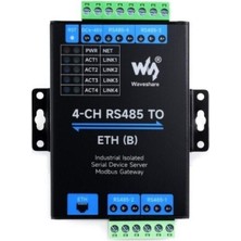 WaveShare 4 Kanal Endüstriyel İzolasyonlu RS485 to RJ45 Ethernet Server Modülü - 26360