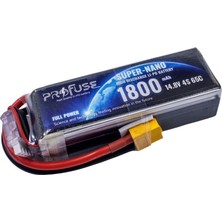 Profuse 4s 14.8V Lipo (Li-Po) Lityum Polimer Batarya - 1800MAH, 65C