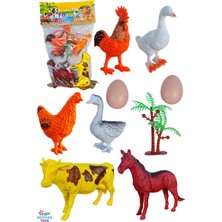 Brother Toys 9 Parça Çiftlik Hayvanları Inek At Tavuk Horoz Kuğu Kaz Yumurta Oyuncak