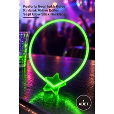 Yenilig 1 Adet Parti Kolyesi – Fosforlu Neon Işıklı Kolye Kırılarak Aktive Edilen Yeşil Glow Stick Necklace