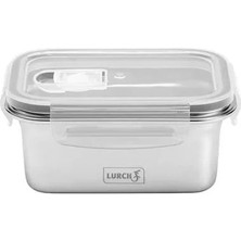 Lurch - "safety" 800 ml Sızdırmaz, Fırınlanabilir, Paslanmaz Çelik, Vakumlu Saklama Kabı - 240891