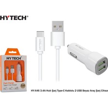 Belirtilmemiş Hytech HY-X46 3.4A Hızlı Şarj Type-C Kablolu 2 USB