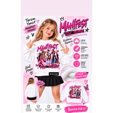 Bemora Kids Kız Çocuk Sweatshirt Manifest Baskılı 3 Iplikli Sweatshirt Yumuşak Dokuludur (Baskısı Yıkamaya - Kurutmaya Dayanıklıdır )