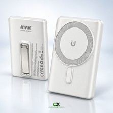 Cimenx Kablosuz Şarj Destekli Powerbank Beyaz - 10.000 Mah 22,5W