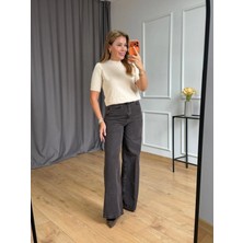 Size Özgü Kahve Yıkamalı Ütülü Straight Jean