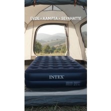 Hardwalk Intex 68759 Classic Downy Çift Kişilik Şişme Yatak 152×203×22 cm – Lacivert