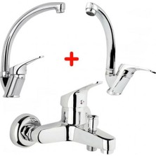 Mix Banyo Bataryası Lavabo - Evye 3 Lü Avantajlı Set ( Lisinya )