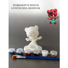 Vitrin XL 3D Brawl Stars Nita Figür Boyama Seti - Kendin Boya Hobi ve Etkinlik Seti - Akrilik Boya + 2 Fırça