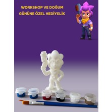 Vitrin XL 3D Brawl Stars Shelly Figür Boyama Seti - Kendin Boya Hobi ve Etkinlik Seti - Akrilik Boya + 2 Fırça