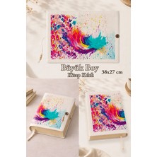 Renkli İzler Atölyesi Dreamscape Collection | 38X27 cm Büyük Boy Kitap Kılıfı | Rahle Boy Uyumlu
