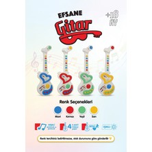 Birlik Oyuncak Sesli Işıklı Efsane Oyuncak Gitar 4 Türkçe Şarkılı Müzikli Çocuk Gitarı 18 Ay+