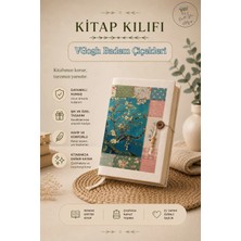 Renkli İzler Atölyesi Patchwork Sanat Serisi Kitap Kılıfı | Dijital Baskılı Kumaş | A5 Roman Kılıfı | Van Gogh | Claude Monet