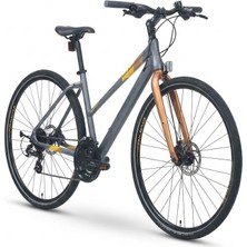 Carraro Sportive 325 Hd Fren 24 Vites 28 Jant Şehir Bisikleti Mat Füme Koyu Bronz Sarı Koyu 48 Kadro
