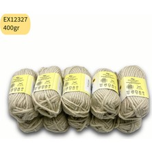 Oxford İplik Ihraç Fazlası 10'lu Paket 400GR Çok Yumuşak Kalın Akrilik Bej EX12237