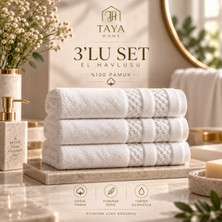 Taya Home Premium 3’lü El Havlusu %100 Pamuk 250 gr Otel Kalitesi Lüks Seri