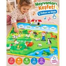 Toha Oyun Halısı 48X60 cm Çiftlik Temalı Dokun ve Dinle – Türkçe Konuşan Işıklı Müzikli Eğitici Bebek Oyuncağı