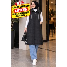 Esra Butik 🖤💙kadın Kapitone Yelek Uzun Boy Fermuarlı Tesettür Yelek🖤💙
