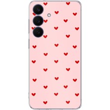 TechTree Galaxy 26 Fe Uyumlu Kırmızı Minik Kalpler Baskılı Silikon Kılıf