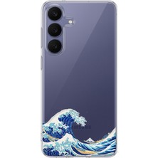 TechTree Galaxy 26 Fe Uyumlu Kanagawa Oki Nami Ura Dalgası Tasarımlı Baskılı Silikon Kılıf