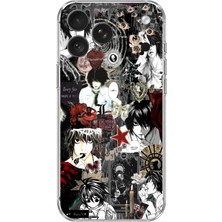 TechTree iPhone 18 Pro Uyumlu Death Note Kolaj Tasarımlı Baskılı Silikon Kılıf