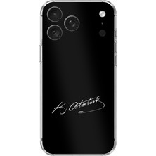TechTree iPhone 18 Pro Uyumlu Atanın Izi Imza Baskılı Silikon Kılıf