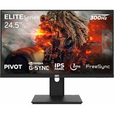 Xaser Dragos Elite Series E245FHD300 1ms Fhd 300Hz HDMI Dp 1920*1080 24.5" Freesync G-Sync IPS Pivot Gaming Monitör