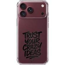 TechTree iPhone 18 Pro Max Uyumlu Crazy Trust Baskılı Silikon Kılıf