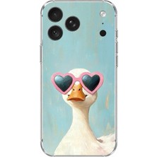 TechTree iPhone 18 Pro Uyumlu Yağlı Boya Pop-Art Ördek Baskılı Silikon Kılıf