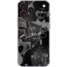 TechTree iPhone 18 Pro Max Uyumlu Kemal Atatürk Imza Baskılı Silikon Kılıf