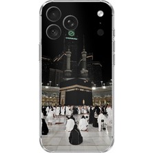 TechTree iPhone 18 Pro Uyumlu Kabe Umre Baskılı Silikon Kılıf