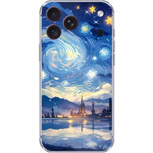 TechTree iPhone 18 Pro Max Uyumlu Yıldızlı Gökyüzü ve Şehir Silüeti Baskılı Silikon Kılıf