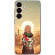 TechTree Galaxy 26 Fe Uyumlu Filistine Özgürlük Kız Baskılı Silikon Kılıf