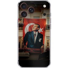 TechTree iPhone 18 Pro Max Uyumlu Dev Bayrak Detaylı Atatürk Baskılı Silikon Kılıf