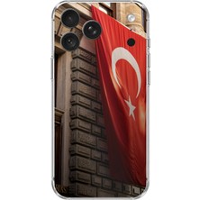 TechTree iPhone 18 Pro Uyumlu Dev Türk Bayrağı Baskılı Silikon Kılıf